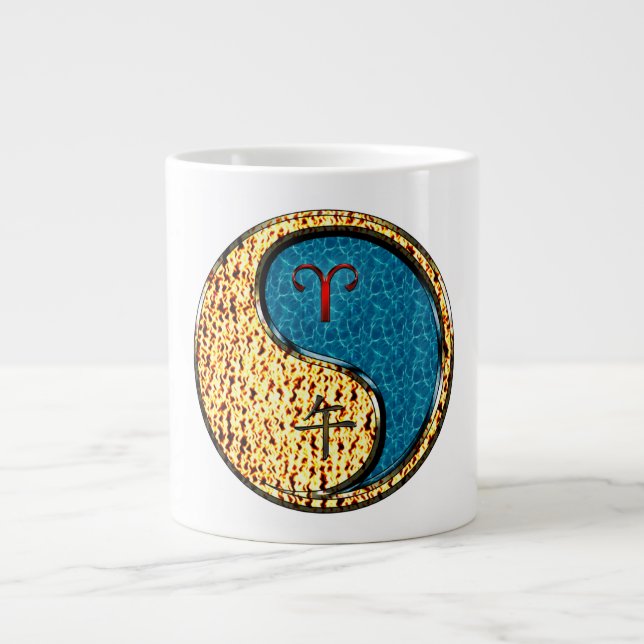 Grande Tasse Bélier & Cheval d'eau (Devant)