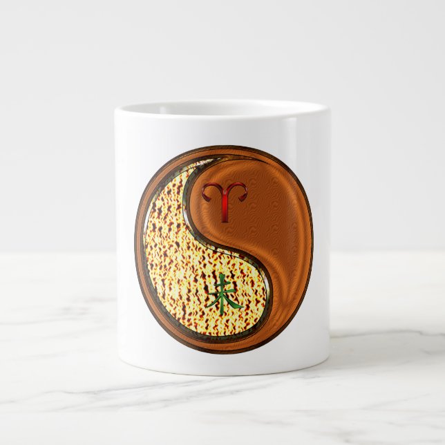 Grande Tasse Bélier & Chèvre de Bois (Devant)