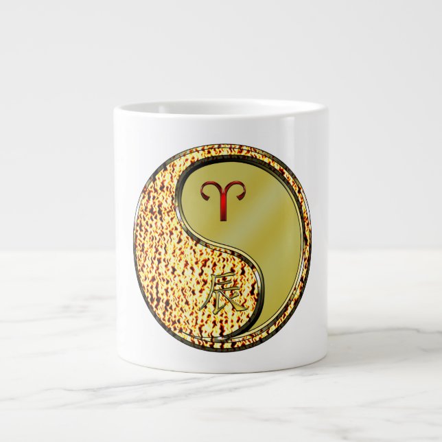 Grande Tasse Bélier & Dragon de Métal (Devant)
