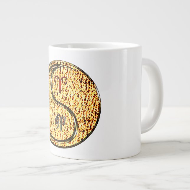 Grande Tasse Bélier & Lapin de Feu (Devant droit)