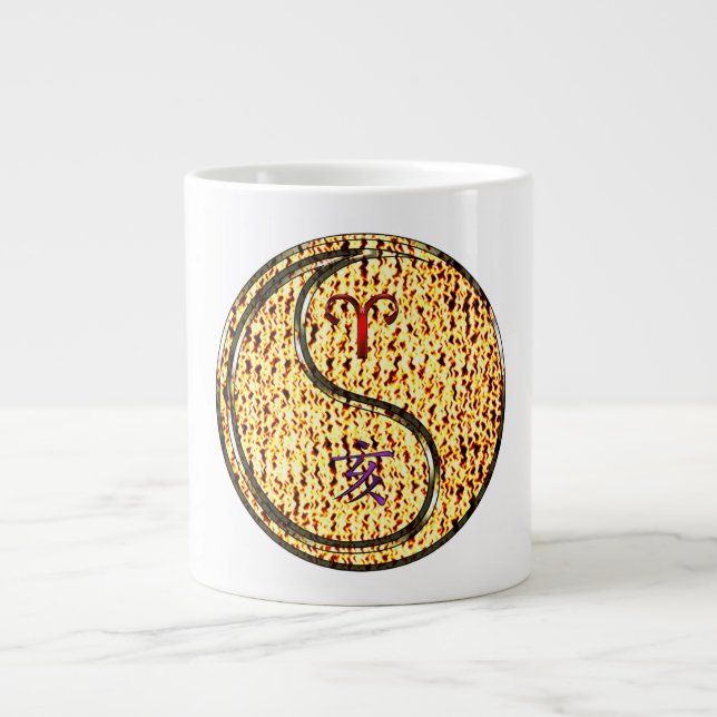 Grande Tasse Bélier & Sanglier de Feu (Devant)