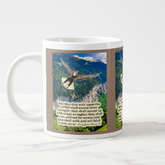 Grande Tasse Belle Écriture d'aigle Isaïe 40:31