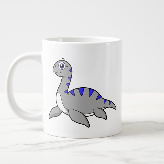 Grande Tasse Belle Illustration D'Un Monstre Loch Ness. (Gauche)