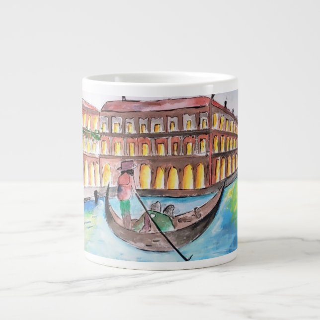 Grande Tasse Belle peinture de venise (Devant)