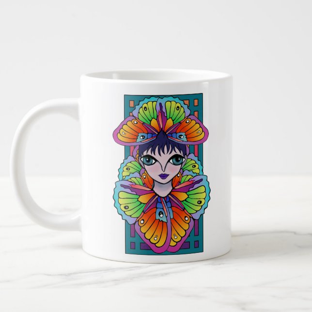 Grande Tasse Belle Sticker en vinyle taillé sur mesure pour pap (Gauche)