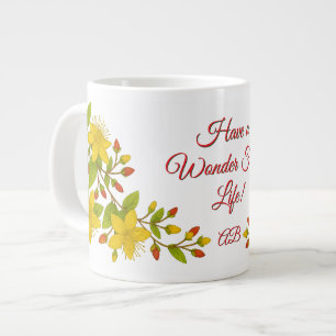 Grande Tasse Belles fleurs avec de bonnes vibrations