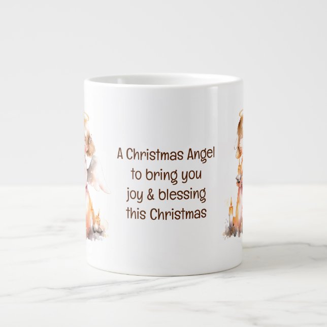 Grande Tasse Bénédiction de l'ange de Noël (Devant)