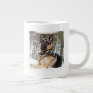 Grande Tasse Berger Allemand En Neige