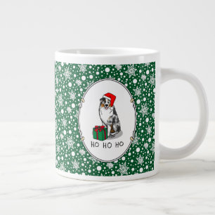 Grande Tasse Berger australien de Noël (bleu merle tan/w 1)