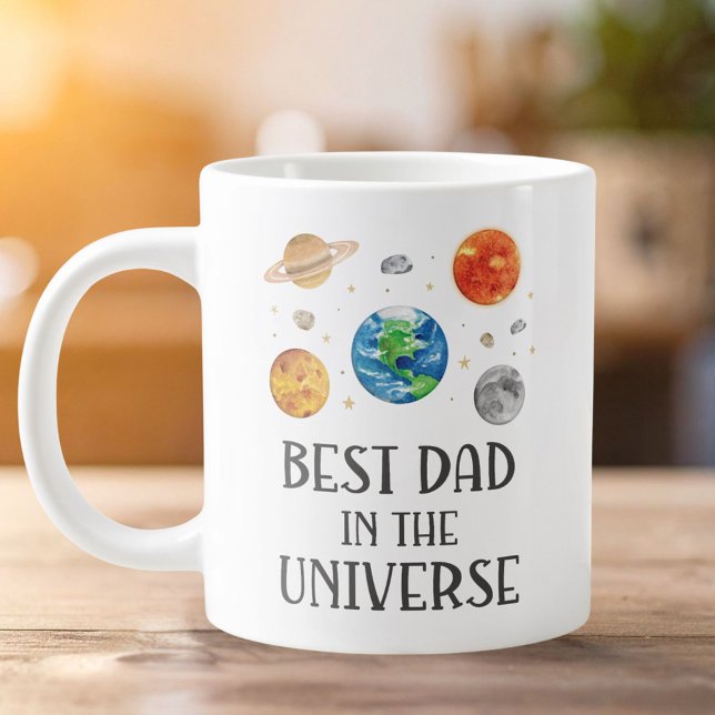 Grande Tasse Best Dad in The Universe Funny Quote Fathers Day  (Créateur téléchargé)