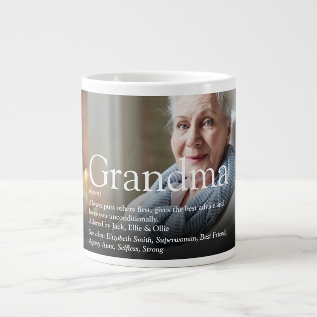 Grande Tasse Best Ever Grandma Nan Photo Fun Definition (Devant)
