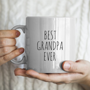 Grande Tasse "Best Grandpa Ever" Simple Farmhouse moderne