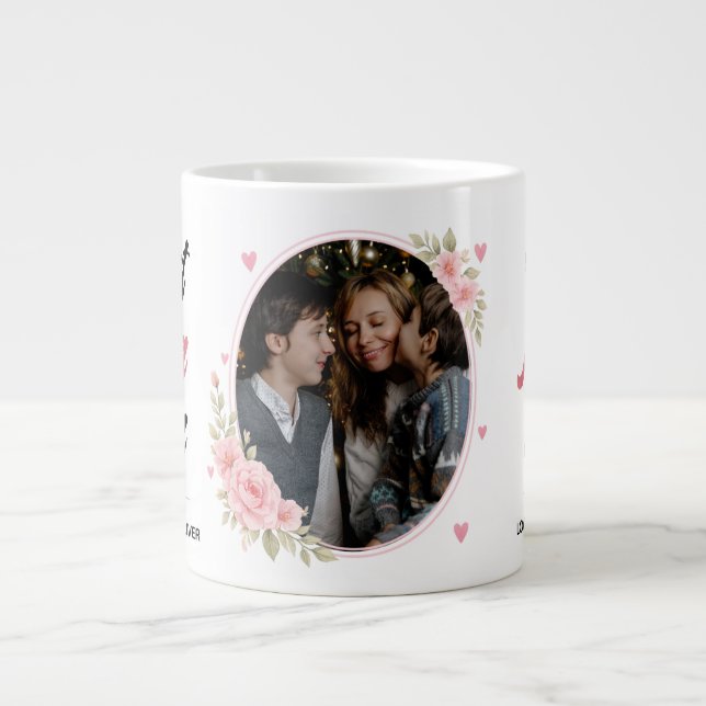 Grande Tasse Best Mom Ever Custom Photo & Name (Devant)