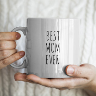 Grande Tasse "Best Mom Ever" Simple Farmhouse moderne