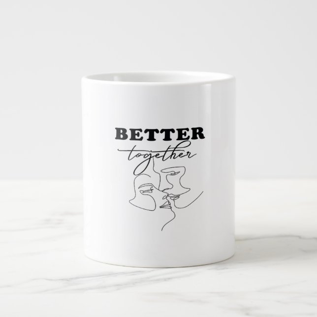 Grande Tasse Better Together Kissing Romantic Design  (Devant)