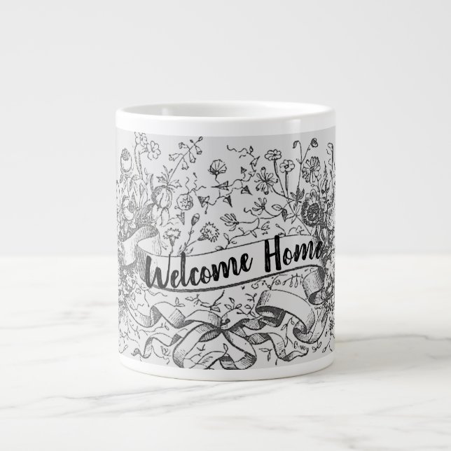 Grande Tasse Bienvenue Accueil Nouvelle Maison Acheteur Réalité (Devant)