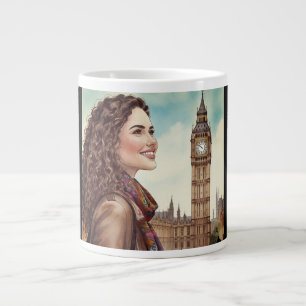 Grande Tasse Big Ben Horloge Tower, Lovely Lady Vacances à Lond