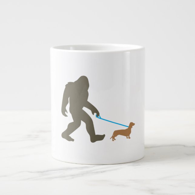 Grande Tasse Bigfoot Walking Dachshund Sasquatch Doxie Chig Cad (Devant)