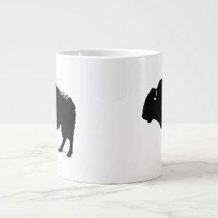 Grande Tasse Bison de Buffalo Art noir et blanc