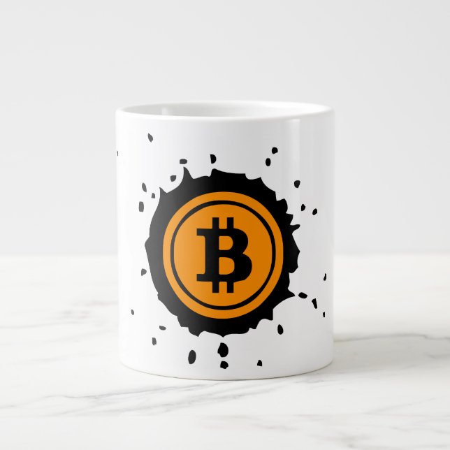 Grande Tasse Bitcoin Logo Crypto Devise (Devant)