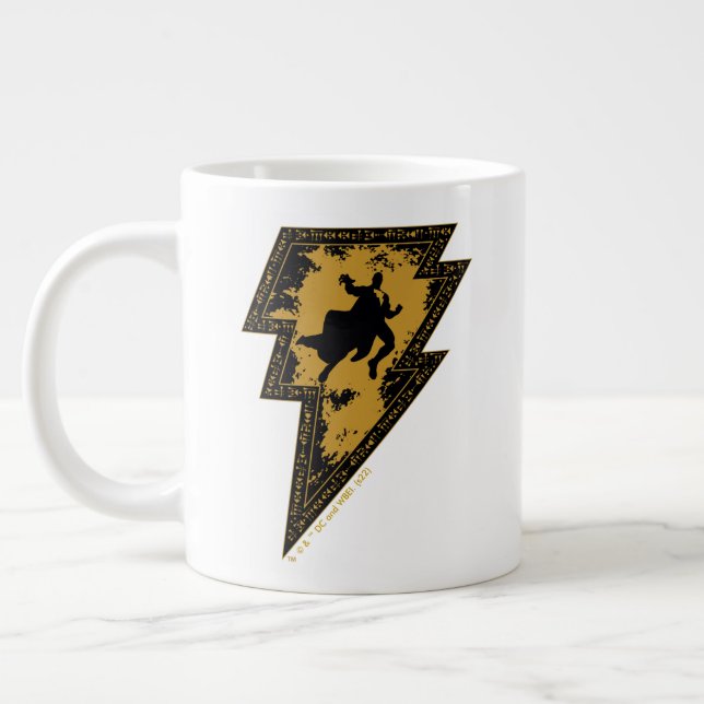 Grande Tasse Black Adam Distressed Lightning Bolt Graphic (Gauche)