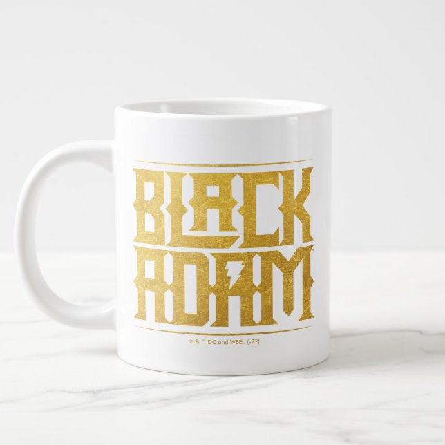 Grande Tasse Black Adam Stacked Name Graphic (Gauche)