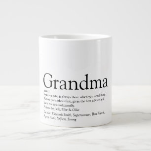 Grande Tasse Black and White Fun Grandma Grandmother Definition