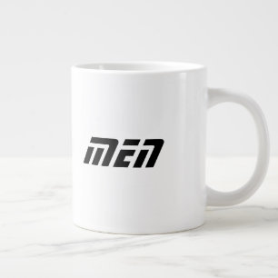 Grande Tasse Black Color Men Nom Imprimé Jumbo Specialty-Cup