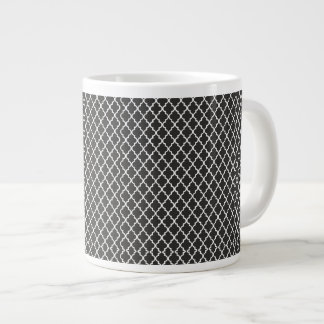 Grande Tasse Black Quatrefoil