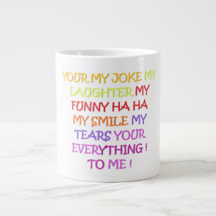Grande Tasse Blague rire drôle mots doux mignons poèmes