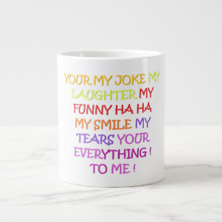 Grande Tasse Blague rire drôle mots doux mignons poèmes