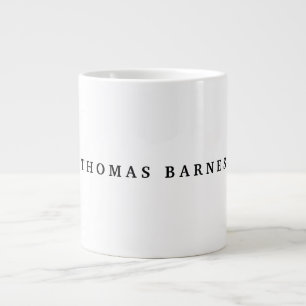 Grande Tasse Blanc classique minimaliste sobre élégant