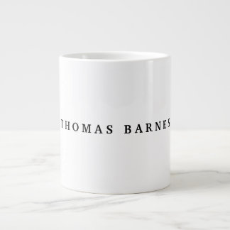 Grande Tasse Blanc classique minimaliste sobre élégant