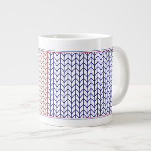 GRANDE TASSE BLANCHE TRICOTÉE AMÉRICAINE
