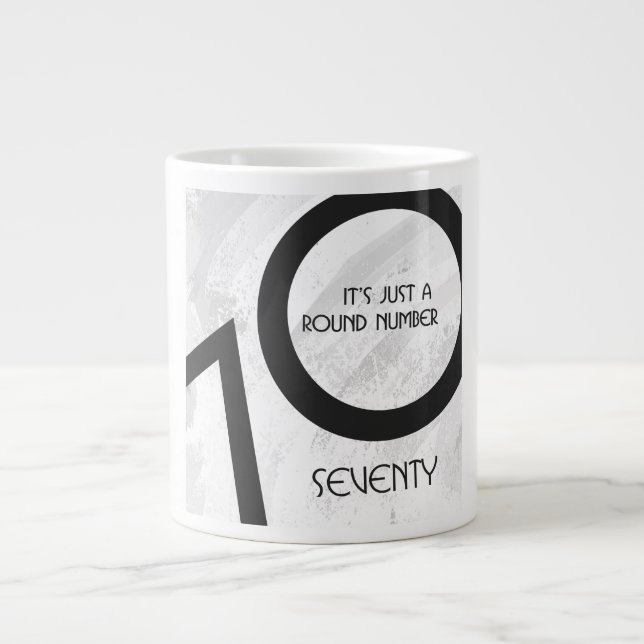 Grande Tasse Blancs 70 Anniversaire de la Décennie (Devant)