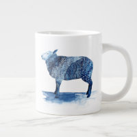 Bleu de cobalt Animaux de ferme - Moutons