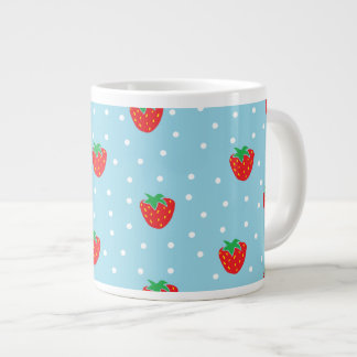 Grande Tasse Bleu des fraises et des Pois