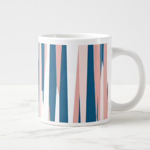 Grande Tasse Bleu rose et blanc Abstrait