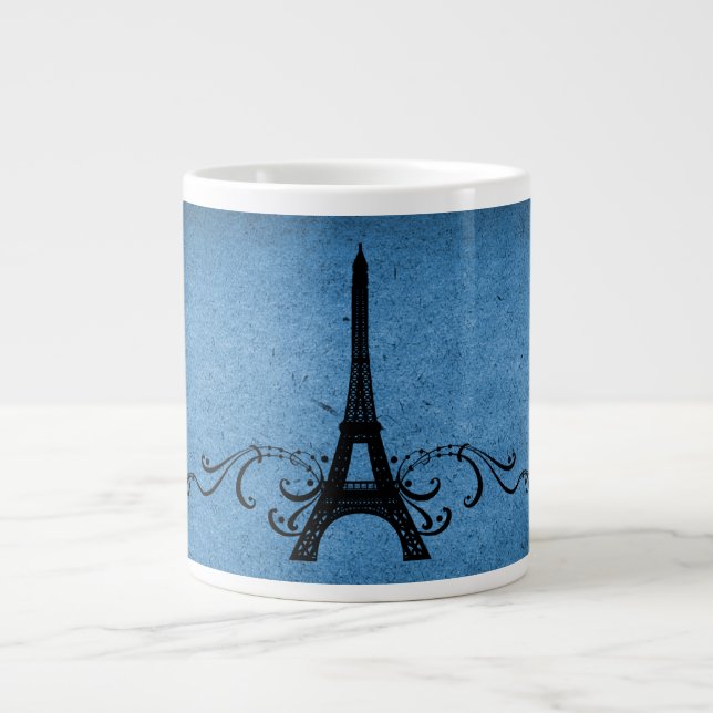 Grande Tasse Bleu Vintage Français (Devant)