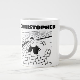 Grande Tasse Bloc de pavage ou bloc de calque de casque avec no