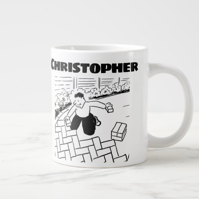 Grande Tasse Bloc de pavage ou bloc de calque de casque avec no (Droite)