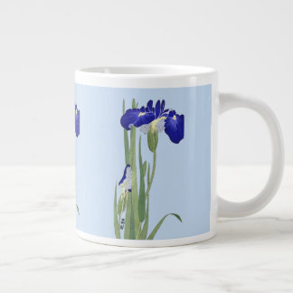 Grande Tasse Blue Irises par Ohara Koson