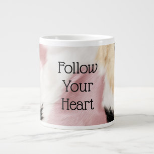 Grande Tasse Blush Rose Blanc Or Noir Vachette Animal