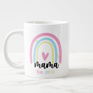 Grande Tasse Boho Arc-en-Ciel Coutume Maman Année de Fondation