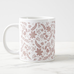 Grande Tasse Boho Blush Rose Botanique