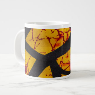 Grande Tasse Bold Geometric African Wax Print Fabric - Gold, Re