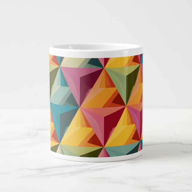Grande Tasse Bold Geometric Triangle Pattern  (Devant)