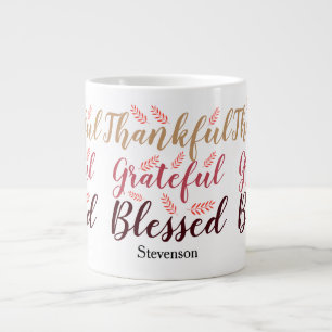 Grande Tasse bon thanksgiving Remerciant, Reconnaissant, Béni