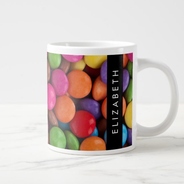 Grande Tasse Bonbons Colorés, Boutons De Bonbons, Sucres, Votre (Droite)