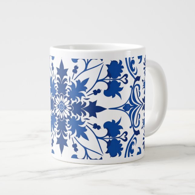 Grande Tasse Bone China Portugais Azulejo Bridesmaitres Gift Mu (Devant droit)
